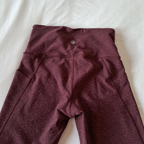 Athleta women's size xxs maroon full length leggings euc - Picture 3 of 5